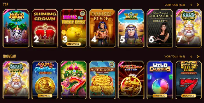 Grand Club Casino games